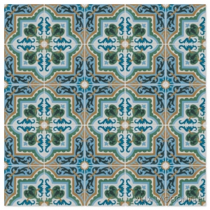 25 tiles of an authentic cuban cement tile in summer colors