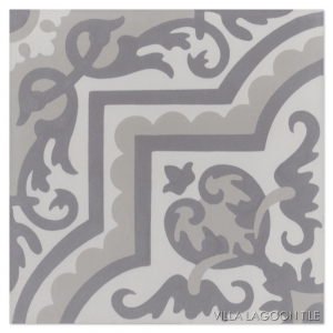 a single cement tile close up in shades of gray